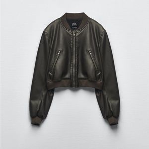 Zara Leather Bomber